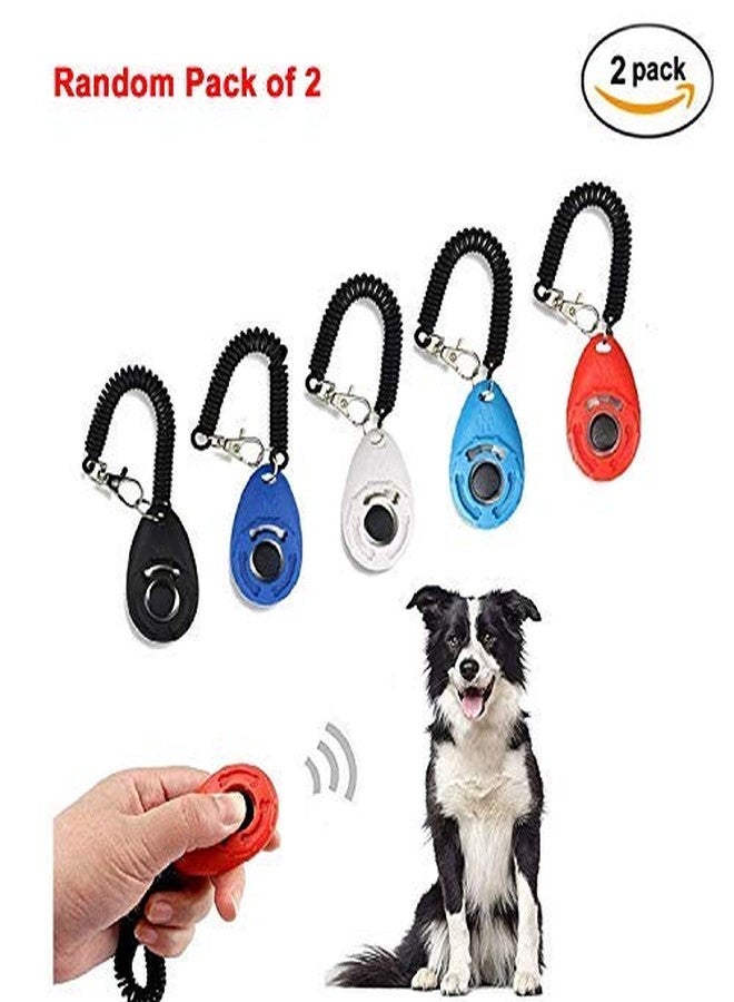 Sage Square Dog Training Clicker with Wrist Strap - Pet Training Clicker, Big Button Clicker Set, Pack of 2 (Color May Vary) - Image 2